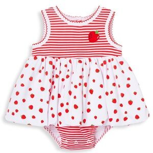 Little Me Baby Girl Strawberry Popover Summer Outfit 9 Months NEW